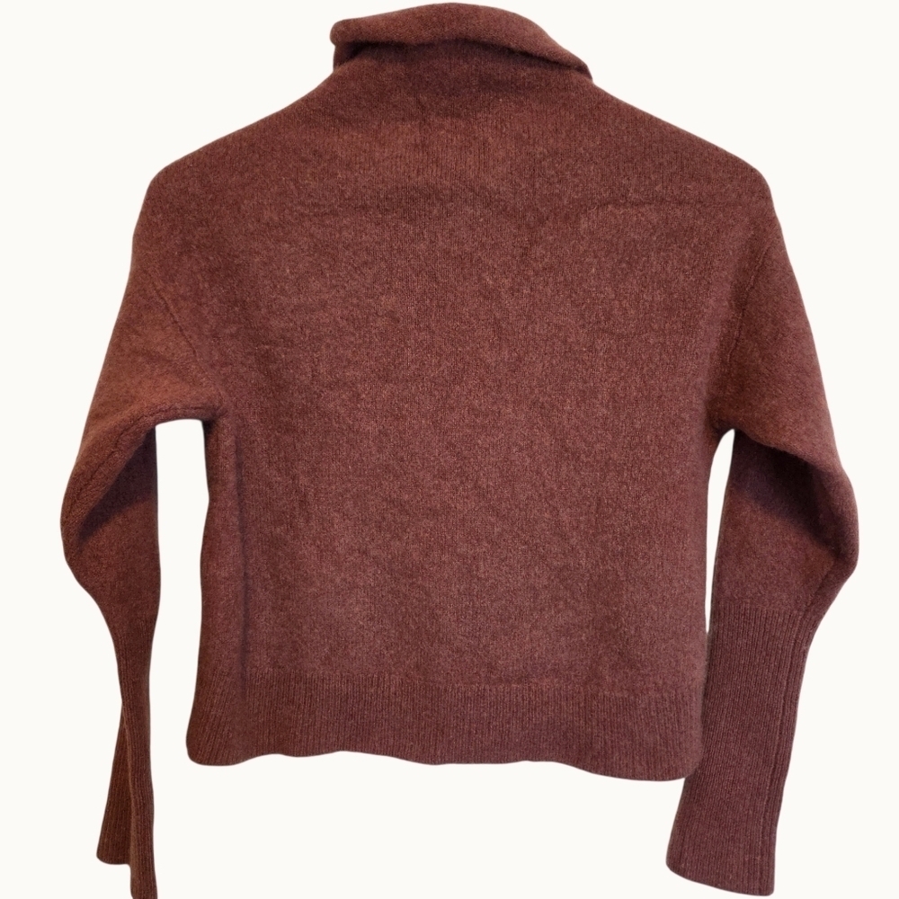 Wilfred Cropped Mock Neck Sweater – Dusty Rose | Size S - Picture 3 of 5